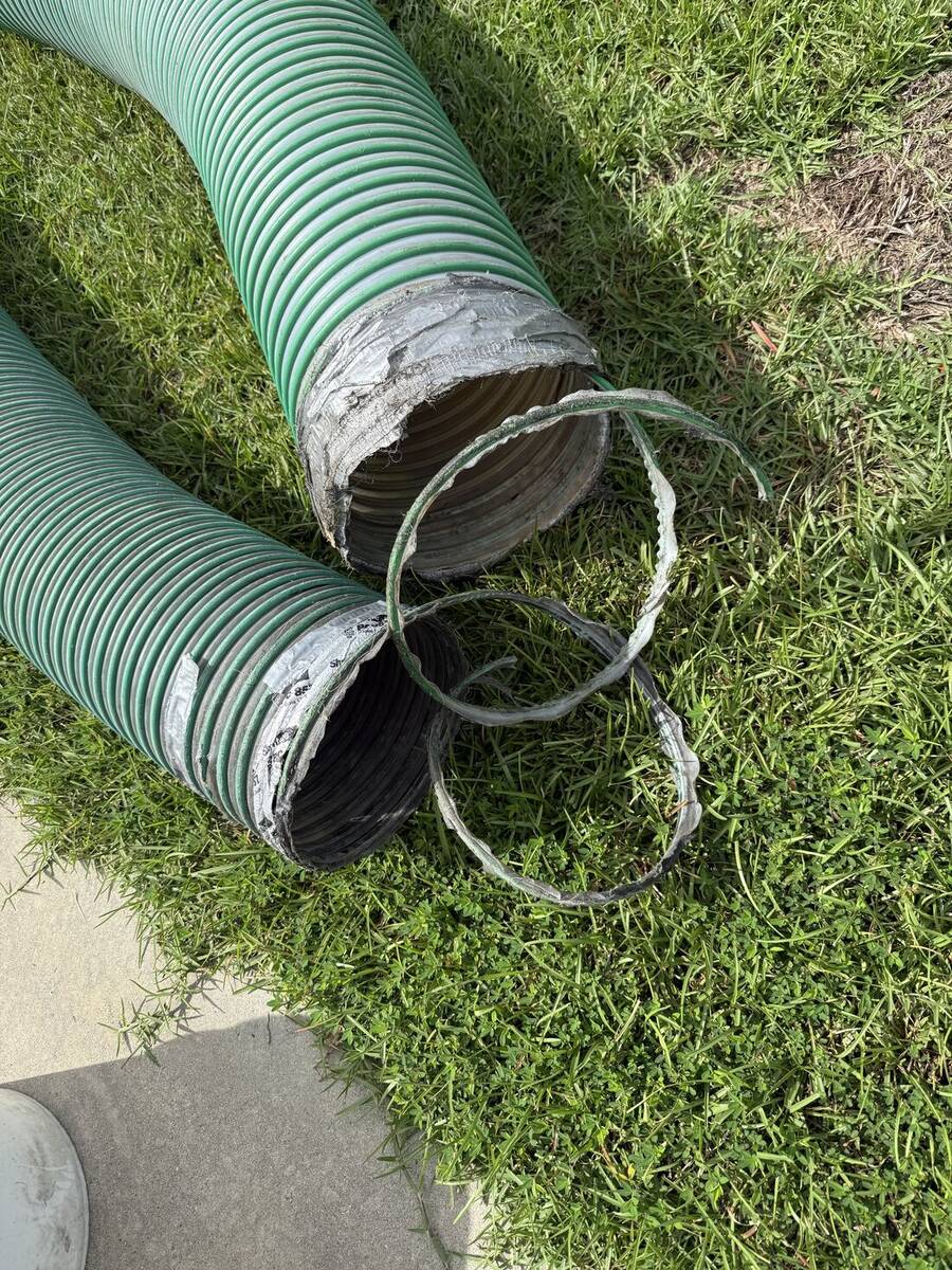 Torn hose ends